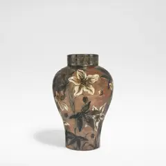 Robert Wallace Martin, for Martin Brothers, 1884, Stoneware, glazed in tones of brown, cream and black with incised floral design
