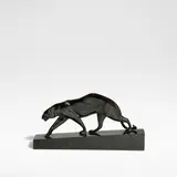Maurice Prost, 'Panther', sculpture, circa 1925, Patinated bronze, surmounted on a black marble slope