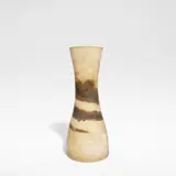 Lucie Rie, Tall vase, circa 1975, Stoneware, mixed clays producing an integral brown spiral beneath a matte cream glaze