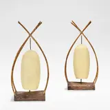American Craft Movement, Pair of table lamps