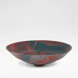Sonja Landweer, 'large double flanged bowl', 1974, Earthenware, iron and nickel glazes