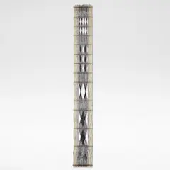 Peter Collingwood Obe, 'M.84 NO.177', microgauze wall hanging, Woven cream and black linen on steel