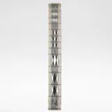 Peter Collingwood Obe, 'M.84 NO.177', microgauze wall hanging, Woven cream and black linen on steel