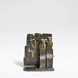 John Maltby, 'King, Queen and Wall', sculpture, Glazed stoneware, modelled in high relief with two crowned figures against a wall with low relief