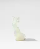 René Lalique, 'Vitesse' car mascot, designed 1929, Opalescent glass, frosted and polished, stone base