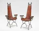 Sido and François Thevenin, Pair of 'Royal' armchairs, designed 1989, executed 1995-2000