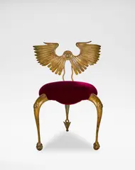 Mark Brazier-Jones, Early 'Wingback' chair, designed 1987, executed 1988, Bronze, fabric upholstery