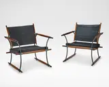 Jens Quistgaard, Pair of 'conical-stick' chairs, designed 1966, Indian rosewood, chromium-plated metal