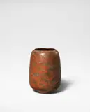 Untitled by Gertrud and Otto Natzler, Earthenware red volcanic glaze, sold Oct 2024