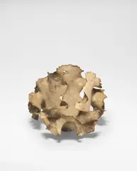 Untitled by Ursula Morley Price, Stoneware, mottled dry cream, brown and grey slips and glazes, sold Oct 2024