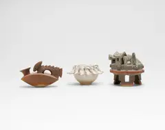 Ian Godfrey, Untitled, 'Pilgrim Flask with Beast': Stoneware, dry brown glaze,