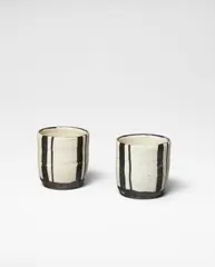 Rosanjin, Pair of tea bowls, circa 1950, Glazed stoneware