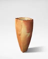 Ryuichi Kakurezaki, 'Bizen' style flower vase, circa 1990, Stoneware, Hidasuki technique