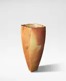 Ryuichi Kakurezaki, 'Bizen' style flower vase, circa 1990, Stoneware, Hidasuki technique