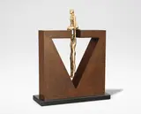 Lorenzo Quinn, 'Gravity Female', Bronze, gilded bronze, granite