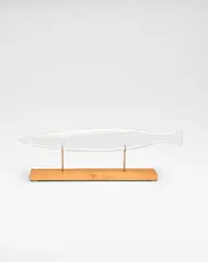 'Barracuda' letter opener, designed 1998 by François-Xavier Lalanne, Carved and polished crystal, fruitwood, brass, offered Oct 2024
