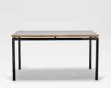 Charlotte Perriand, Table, designed for Cité Cansado, Mauritania 1958, Plastic-laminated oak, painted metal