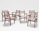 Guglielmo Ulrich, Set of six dining chairs, from the 'Trieste' series