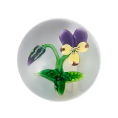 Antique Clichy Pansy Paperweight, Untitled, 1850