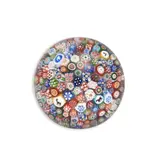 France, dated 1849, with silhouette canes of a squirrel, stag, horse and rooster, ht. 1 3/4, dia. 2 3/8 in. by Antique Baccarat Close-Packed Millefiori Paperweight, sold Jun 2024