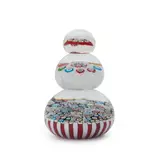 United States, late 20th century, maker's paper label, ht. 4 1/2 in. by Parabelle Glass Millefiori Triple Paperweight, offered Jun 2024