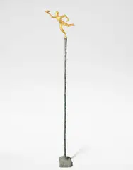 Jean Lamore, Large 'Comète' candlestick, 1993, Gilt bronze, bronze