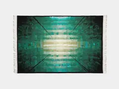 'The Green Glass Carpet', produced for 'The Textile Art of the Year for Märta Måås-Fjetterström' by Ólafur Elíasson, 2010, Handwoven wool on a linen warp, offered Apr 2024