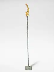 Jean Lamore, Large 'Naissance' candlestick, 1993, Gilt bronze, bronze