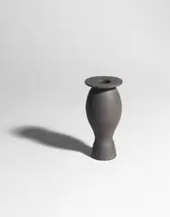 Hans Coper, Black pot with disc, circa 1958, Stoneware, black glaze