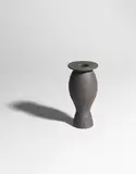 Hans Coper, Black pot with disc, circa 1958, Stoneware, black glaze