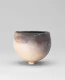 Gabriele Koch, Footed bowl, circa 1998, Hand-built earthenware, smoke fired and burnished surface