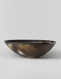 Gabriele Koch, Large bowl, 1997, Hand-built earthenware, smoke fired and burnished surface