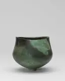 Gabrielle Koch, Footed bowl, circa 2001, Hand-built earthenware, smoke fired and burnished surface