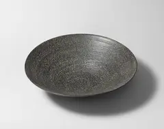 Large open 'Poem' bowl by Rupert Spira, circa 2003, Stoneware, script incised through black pigment over white glaze, sold Apr 2024