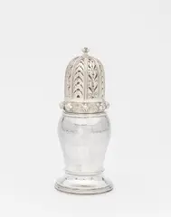 Sugar caster by Omar Ramsden, 1936, Sterling silver, sold Apr 2024