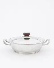 Wolfers Frères, Lidded vegetable dish, model no. 25046, from series L22, circa 1930, Silver, Indian rosewood