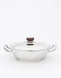 Wolfers Frères, Lidded vegetable dish, model no. 25046, from series L22, circa 1930, Silver, Indian rosewood