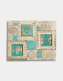 Rut Bryk, Wall hanging, 1960-1965, Glazed ceramic, wood