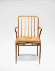 Sir Basil Spence, Rare 'Allegro' armchair, designed 1949, produced 1950s, Mahogany-laminated wood, Canadian betula-laminated wood, leather upholstery