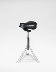 'Puch' stool by Ron Arad, 1981, Chromium-plated tubular steel, leather, sold Apr 2024
