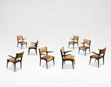 Carlo De Carli, Set of eight armchairs, model no. 585