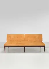 Frits Henningsen, Untitled, Mahogany, mahogany-veneered wood, leather upholstery