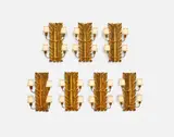 Pietro Chiesa, Set of seven wall lights, circa 1938, Brass, paper shades