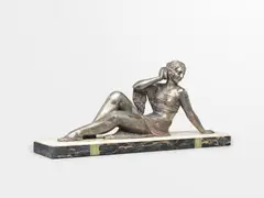 L'Echo 1 by Demetre H. Chiparus, 1925, Patinated bronze, sold Apr 2024