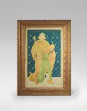 Harold Steward Rathbone, 'Alfred Ye Greate' panel, after Ford Maddox Brown, 1900, Ceramic panel, painted and glazed