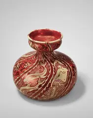 Walter Crane, 'Mermaids' bulbous vase, 1892, Earthenware, lustre glaze
