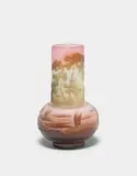'Water lilies and landscape' vase by Émile Gallé, circa 1900, Cameo glass, frosted, double-overlaid and fire-polished, offered Apr 2024
