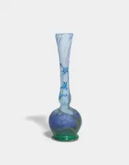Daum, Frères, circa 1904, Frosted and mottled glass, acid-etched, polychrome enamel