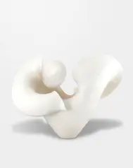 'Bimorphic Tendril' by Astrid Dahl, 2022, White earthenware body, fired, sanded, consolidated and waxed, offered Apr 2024
