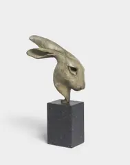 Simon Gudgeon, 'Hare's Head', 2004, Bronze, stone
